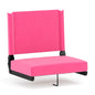 Lightweight Stadium Chair with Handle, Ultra-Padded Seat, Pink