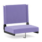 Lightweight Stadium Chair with Handle, Ultra-Padded Seat, Purple