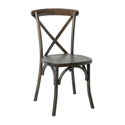 Stackable Early American Wood Cross Back Chair