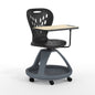 Black Mobile Desk Chair with 360 Degree Tablet Rotation