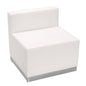Alon Melrose White LeatherSoft Chair with Brushed Stainless Steel Base