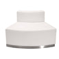 Alon Melrose White LeatherSoft Convex Chair with Brushed Stainless Steel Base