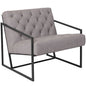 Madison Retro Light Gray LeatherSoft Tufted Lounge Chair
