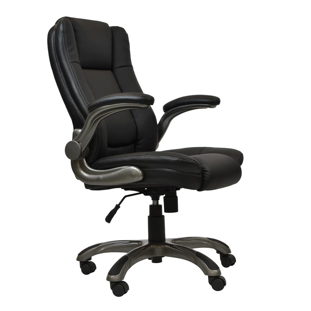 Ergonomic Faux Leather Office Chair – Ultra-Padded Executive Desk Chair,Black