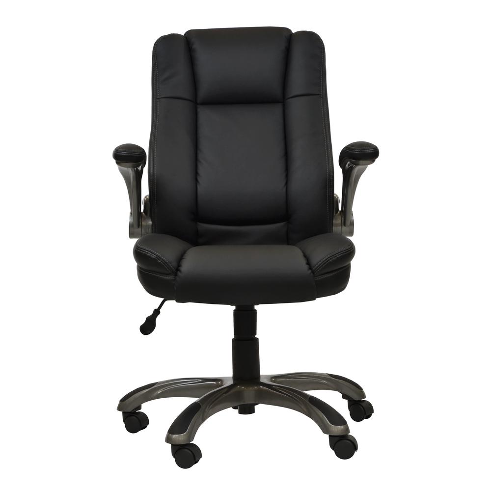 Ergonomic Faux Leather Office Chair – Ultra-Padded Executive Desk Chair,Black