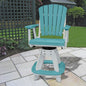 OS Home and Office Model 130-C-ARW Counter Height Swivel Arm Chair in Aruba Blue on a White Base