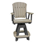 OS Home and Office Model 130-C-WWBK Counter Height Swivel Arm Chair in Weatherwood on a Black Base
