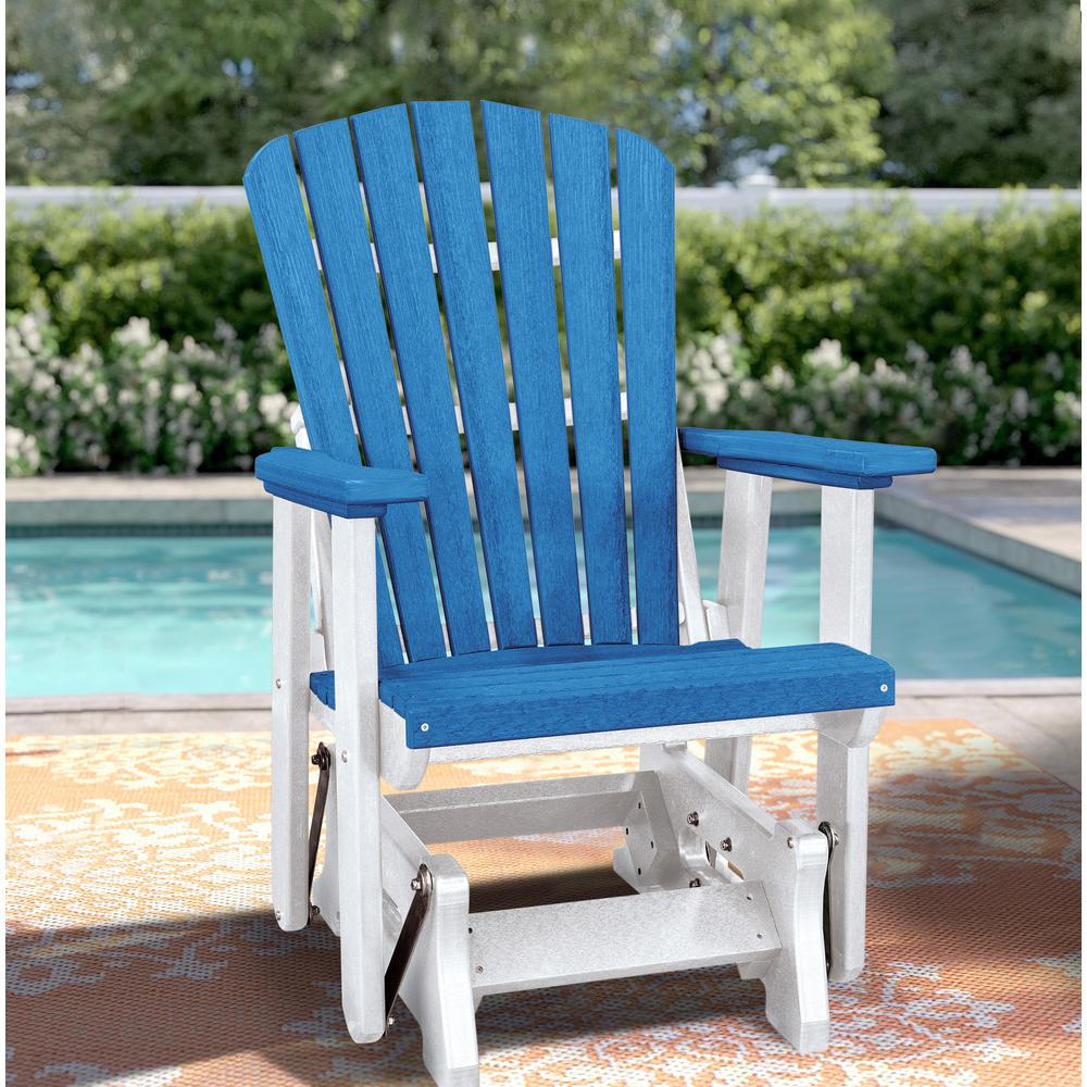 Fan Back Glider Made in the USA- Blue, White