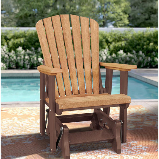 Fan Back Glider Made in the USA- Cedar, Tudor Brown