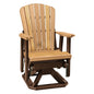 Fan Back Swivel Glider in Cedar and Tudor Brown
