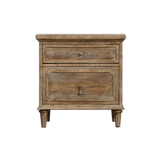 Haynes Set of Two, Sandstone Buff 2-Drawer Nightstand with USB
