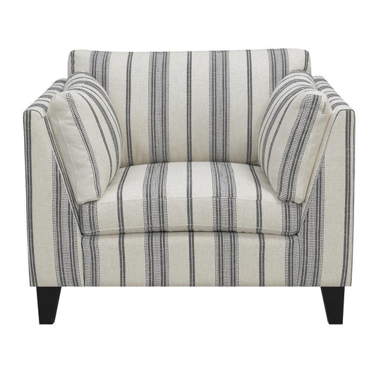 Wallace & Bay Doyle Accent Chair, Gray Stripe