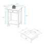 Night Owl Nightstand with USB Port - Walnut Black