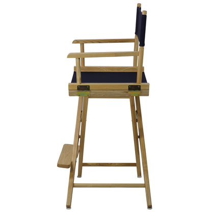 American Trails Extra-Wide Premium 24"  Directors Chair Natural Frame W/Navy Color Cover