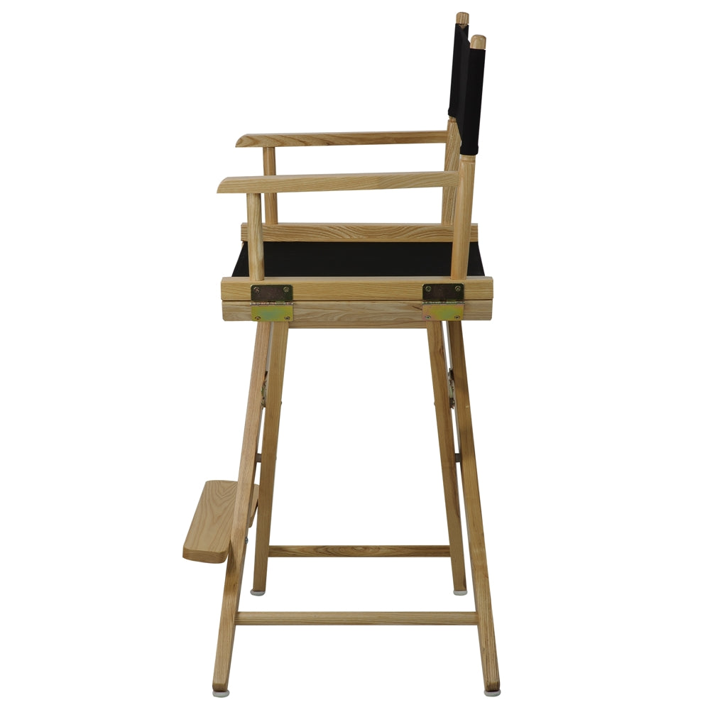 American Trails Extra-Wide Premium 24"  Directors Chair Natural Frame W/Black Color Cover