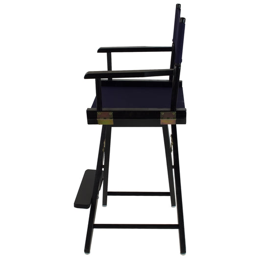 American Trails Extra-Wide Premium 24"  Directors Chair Black Frame W/Navy Color Cover