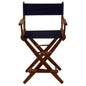 American Trails Extra-Wide Premium 24"  Directors Chair Mission Oak Frame W/Navy Color Cover