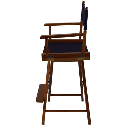 American Trails Extra-Wide Premium 24"  Directors Chair Mission Oak Frame W/Navy Color Cover