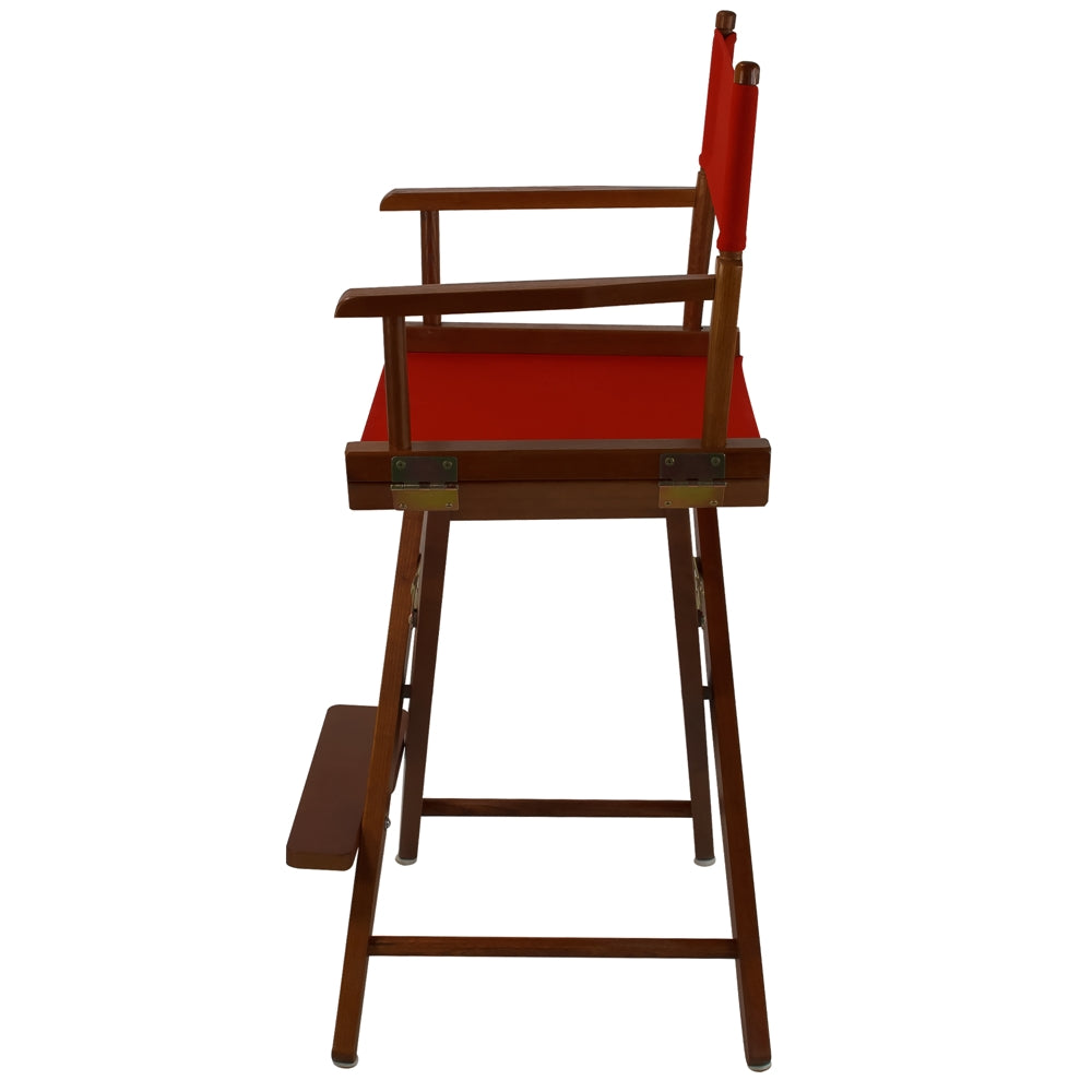 American Trails Extra-Wide Premium 24"  Directors Chair Mission Oak Frame W/Red Color Cover