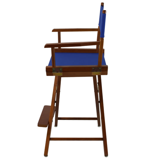 American Trails Extra-Wide Premium 24"  Directors Chair Mission Oak Frame W/Royal Blue Color Cover