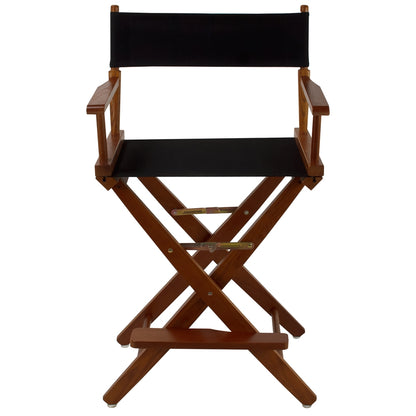 American Trails Extra-Wide Premium 24"  Directors Chair Mission Oak Frame W/Black Color Cover