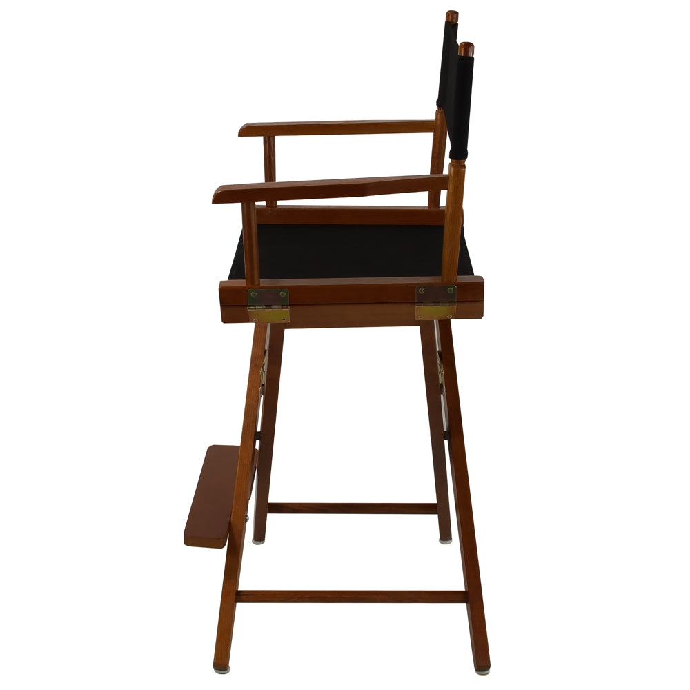 American Trails Extra-Wide Premium 24"  Directors Chair Mission Oak Frame W/Black Color Cover