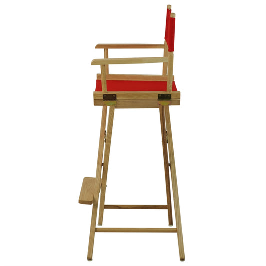 American Trails Extra-Wide Premium 30"  Directors Chair Natural Frame W/Red Color Cover