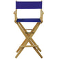 American Trails Extra-Wide Premium 30"  Directors Chair Natural Frame W/Royal Blue Color Cover