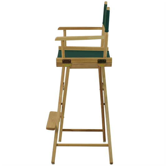 American Trails Extra-Wide Premium 30" Directors Chair Natural Frame W/Hunter Green Color Cover