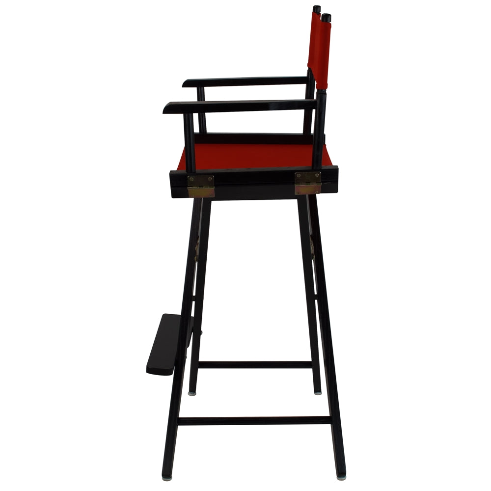 American Trails Extra-Wide Premium 30"  Directors Chair Black Frame W/Red Color Cover