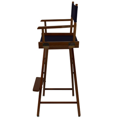 American Trails Extra-Wide Premium 30"  Directors Chair Mission Oak Frame W/Navy Color Cover
