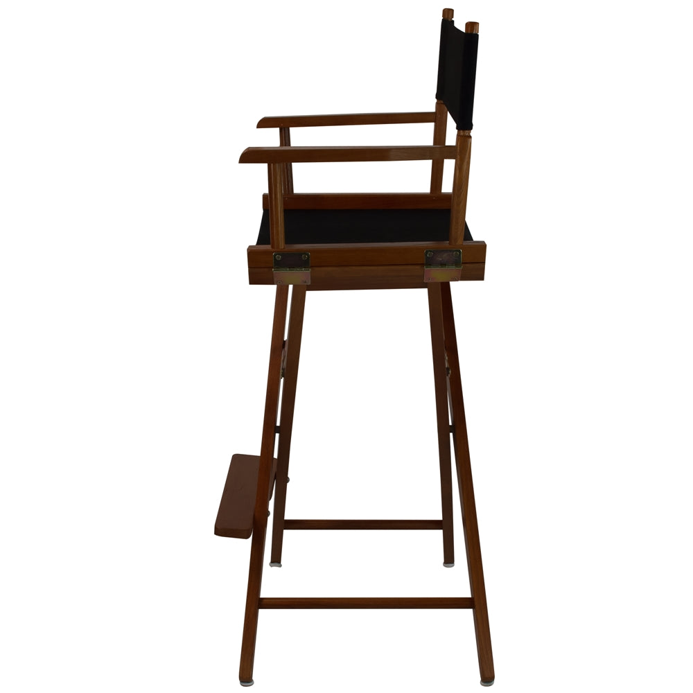 American Trails Extra-Wide Premium 30"  Directors Chair Mission Oak Frame W/Black Color Cover