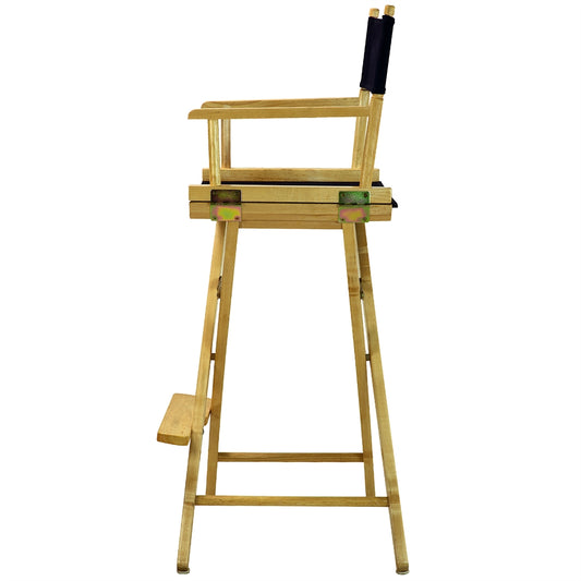 30" Director's Chair Natural Frame-Navy Blue Canvas