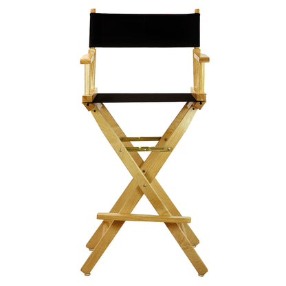 30" Director's Chair Natural Frame-Black Canvas