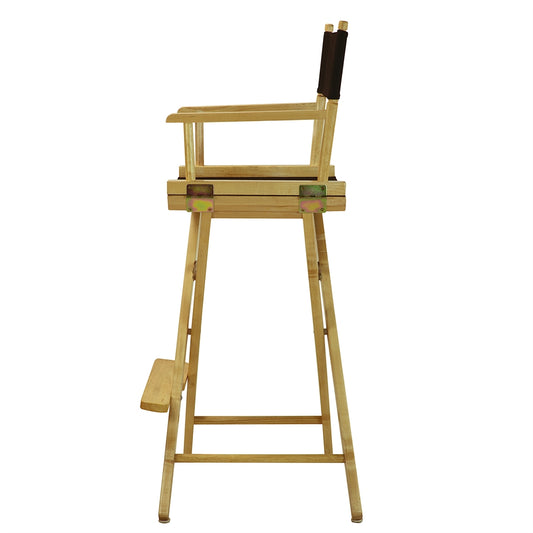 30" Director's Chair Natural Frame-Black Canvas