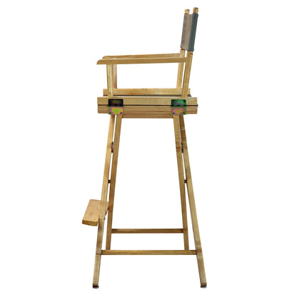 30" Director's Chair Natural Frame-Gray Canvas