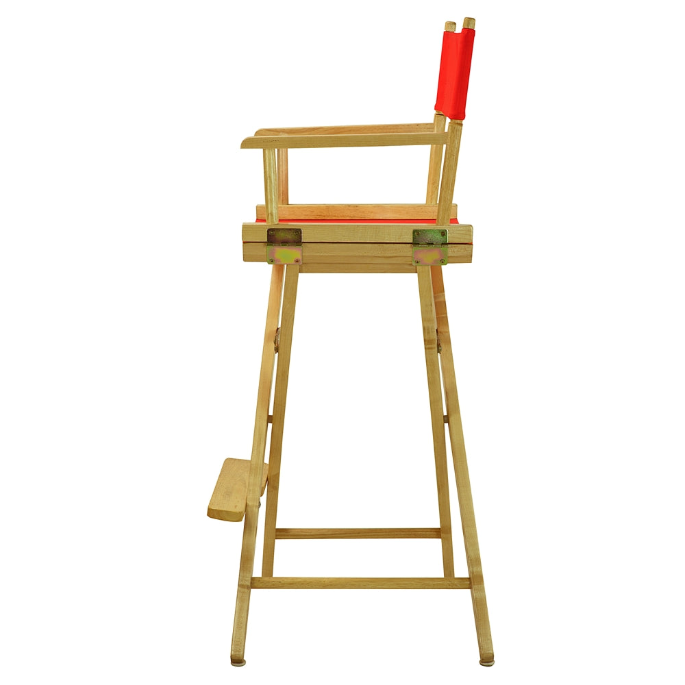 30" Director's Chair Natural Frame-Orange Canvas