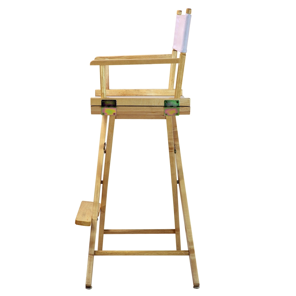 30" Director's Chair Natural Frame-White Canvas