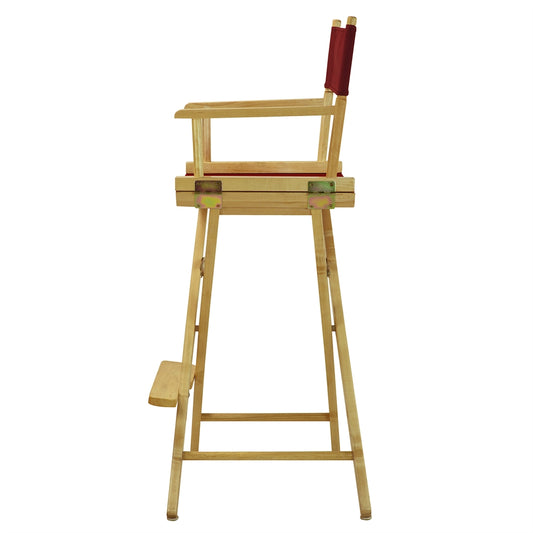 30" Director's Chair Natural Frame-Burgundy Canvas