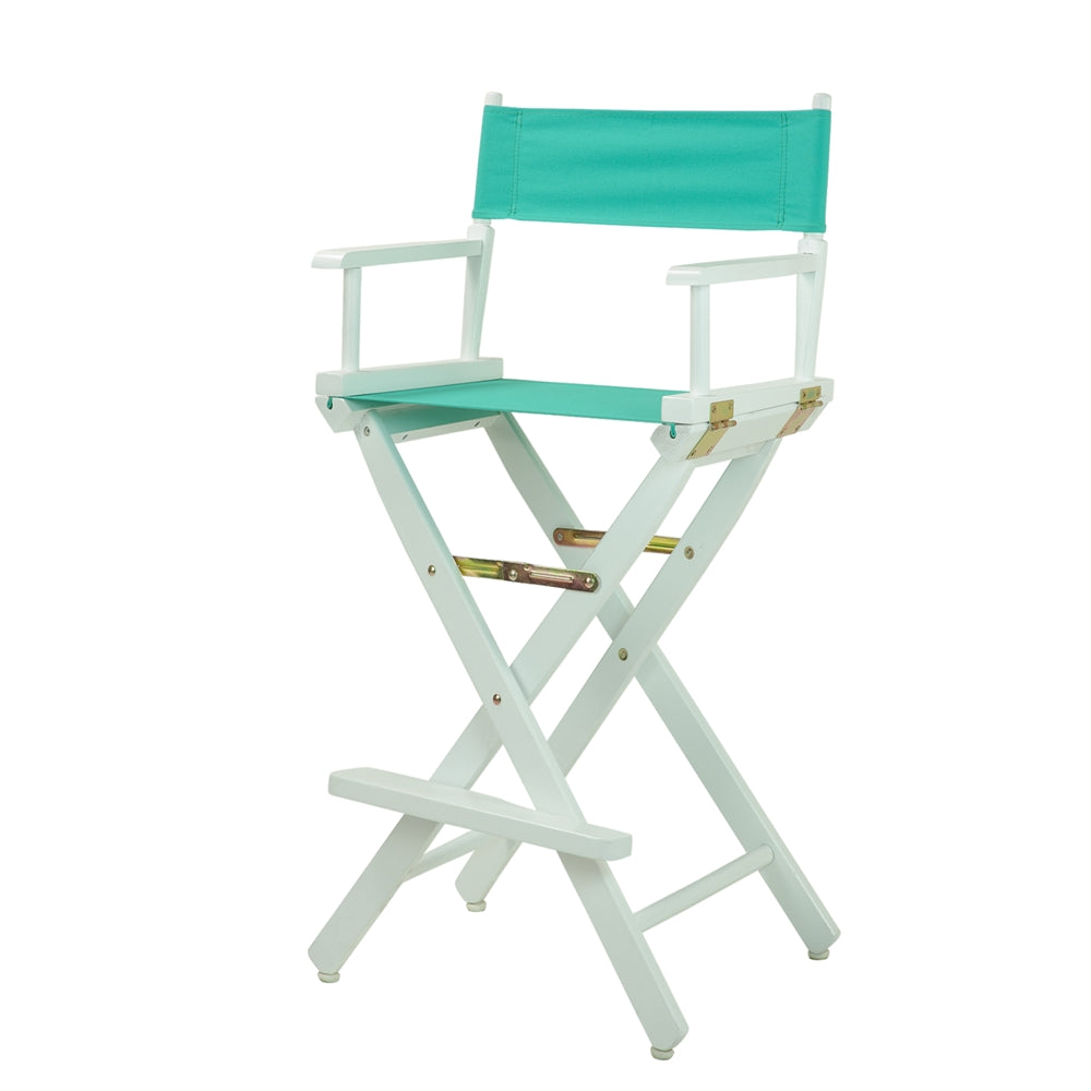 30" Director's Chair White Frame-Teal Canvas