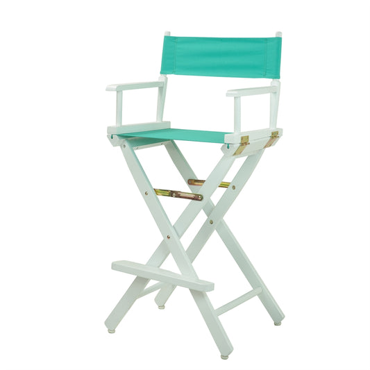 30" Director's Chair White Frame-Teal Canvas