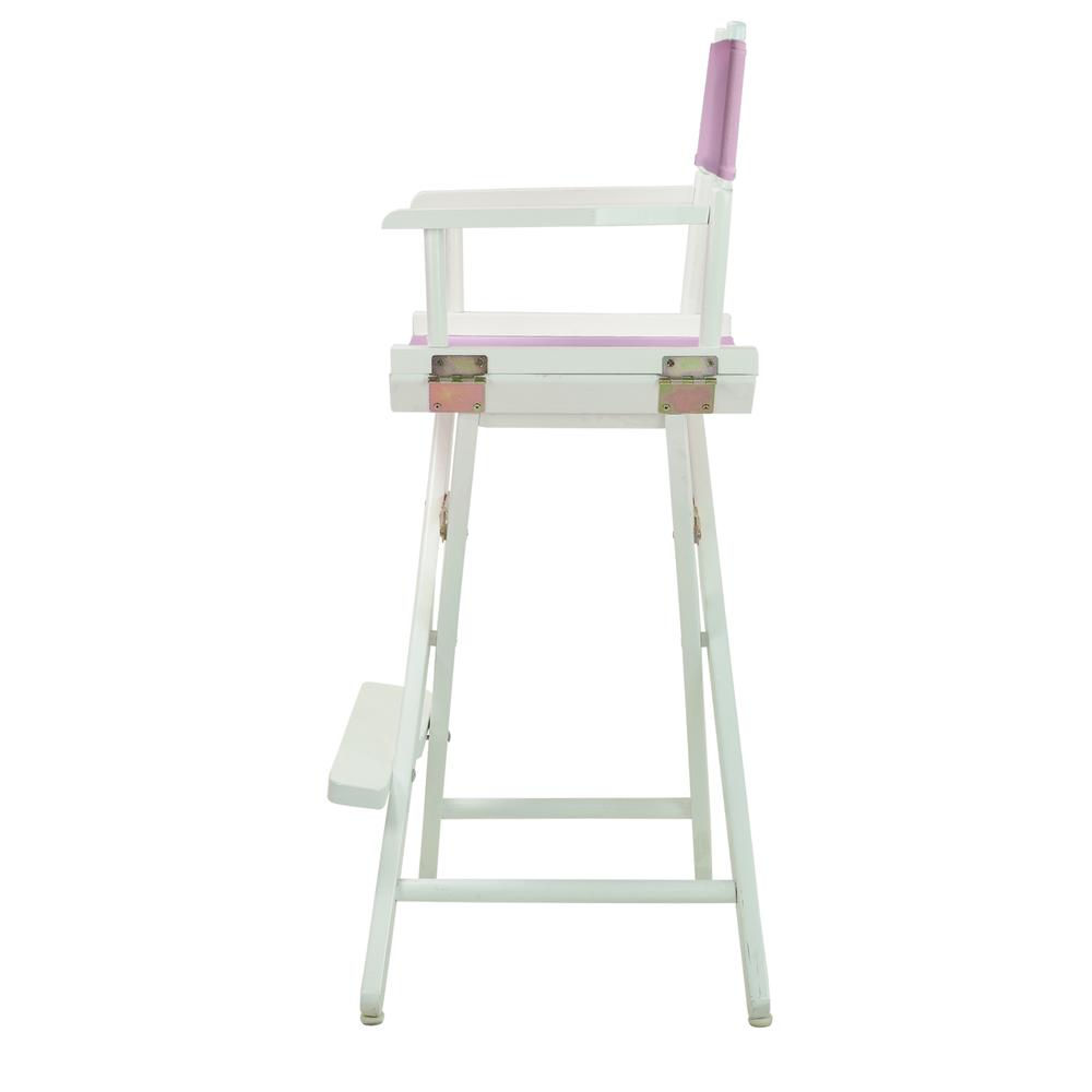 30" Director's Chair White Frame-Pink Canvas