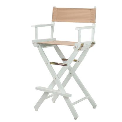30" Director's Chair White Frame-Tan Canvas