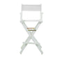 30" Director's Chair White Frame-White Canvas