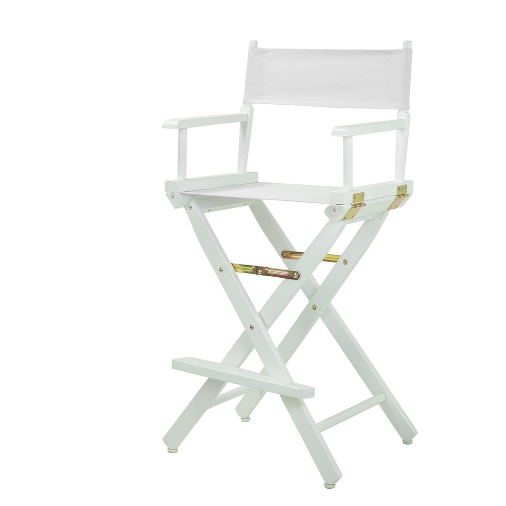 30" Director's Chair White Frame-White Canvas