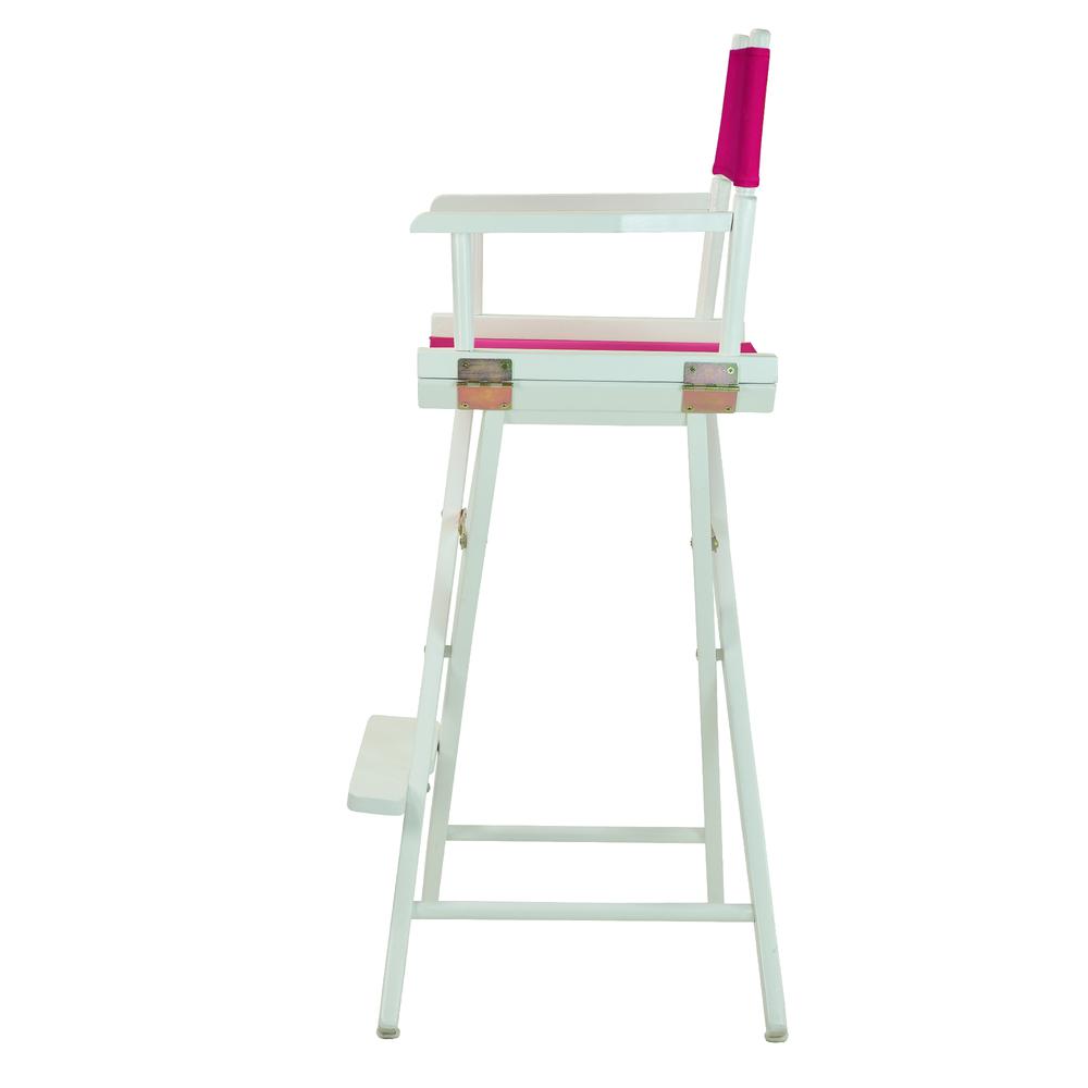 30" Director's Chair White Frame-Magenta Canvas