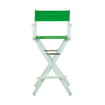 30" Director's Chair White Frame-Green Canvas