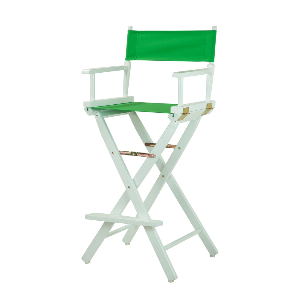 30" Director's Chair White Frame-Green Canvas