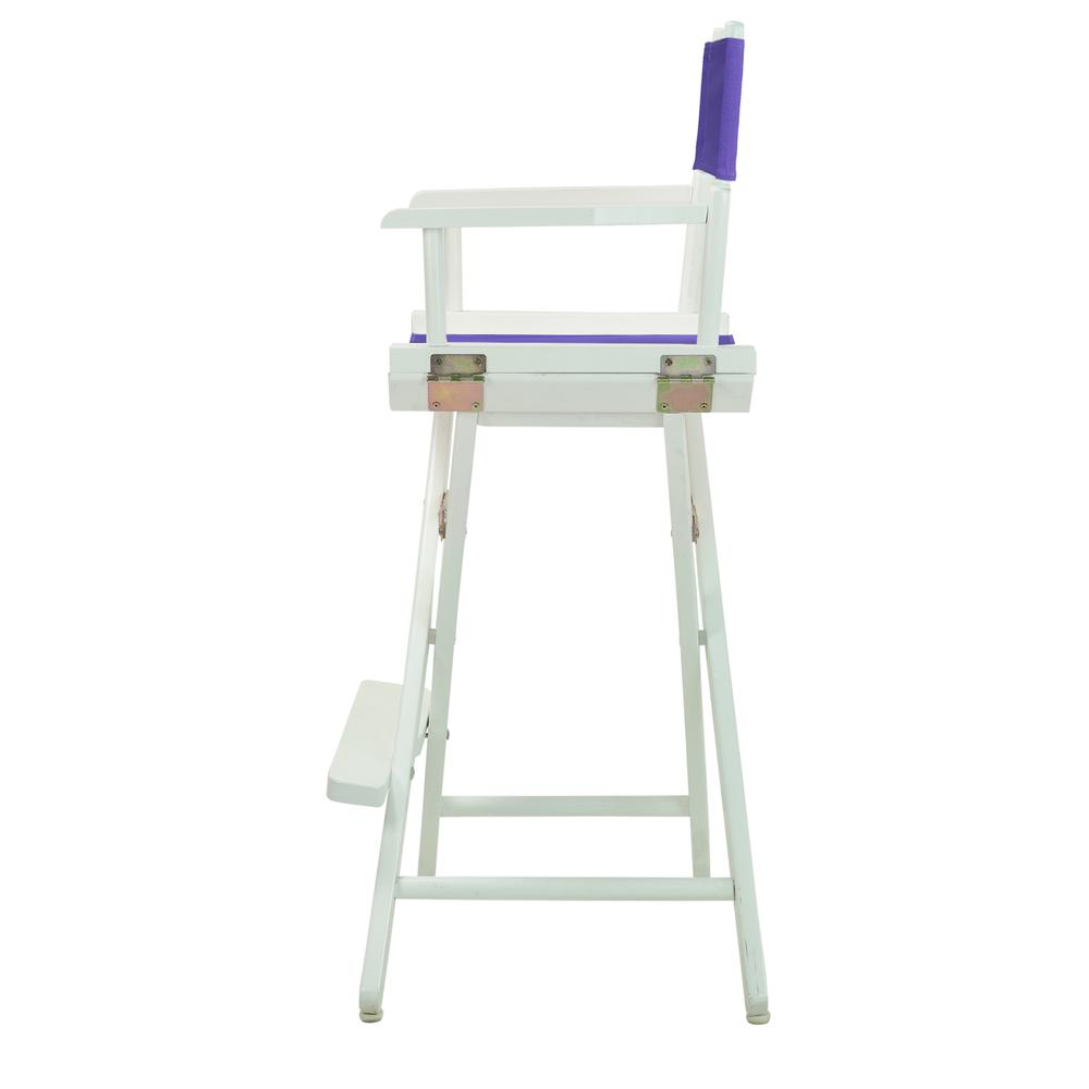 30" Director's Chair White Frame-Purple Canvas