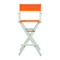 30" Director's Chair White Frame-Tangerine Canvas
